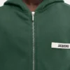 Le sweat à capuche zippé Gros Grain Sweat à capuche zippé avec logo Grosgrain