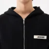 Le sweat à capuche zippé Gros Grain Sweat à capuche zippé avec logo Grosgrain