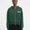 Le sweat à capuche zippé Gros Grain Sweat à capuche zippé avec logo Grosgrain