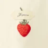 Le t-shirt fraise T-shirt logo avec patch fraise