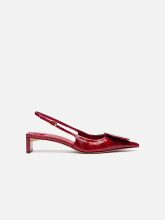Les escarpins à bride arrière Duelo talons bobines ronds et carrés
