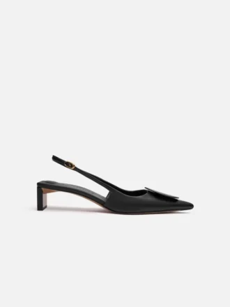 Les escarpins à bride arrière Duelo talons bobines ronds et carrés