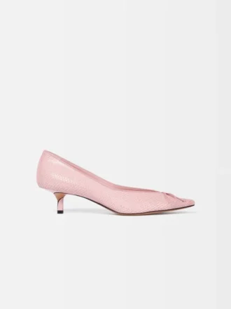 Les escarpins à talons bas Tourni Escarpins à talons bas torsadés
