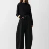 Pantalon en denim Ovalo de Nîmes Jean taille haute à coupe incurvée