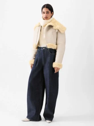 Pantalon en denim Ovalo de Nîmes Jean taille haute à coupe incurvée