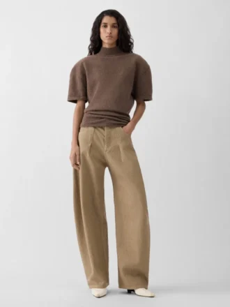 Pantalon en denim Ovalo de Nîmes Jean taille haute à coupe incurvée