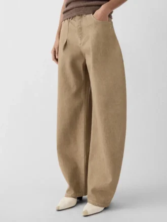 Pantalon en denim Ovalo de Nîmes Jean taille haute à coupe incurvée