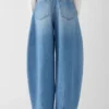 Pantalon en denim Ovalo de Nîmes Jean taille haute à coupe incurvée