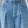 Pantalon en denim Ovalo de Nîmes Jean taille haute à coupe incurvée