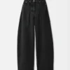Pantalon en denim Ovalo de Nîmes Jean taille haute à coupe incurvée
