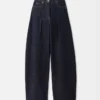 Pantalon en denim Ovalo de Nîmes Jean taille haute à coupe incurvée