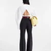 Pantalon Sauge Pantalon évasé taille haute