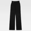 Pantalon Sauge Pantalon évasé taille haute