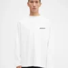 T-shirt à manches longues avec adresse imprimée et logo – vendu exclusivement en ligne et dans notre boutique de New York