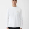 T-shirt à manches longues Gros Grain T-shirt à manches longues avec logo Grosgrain